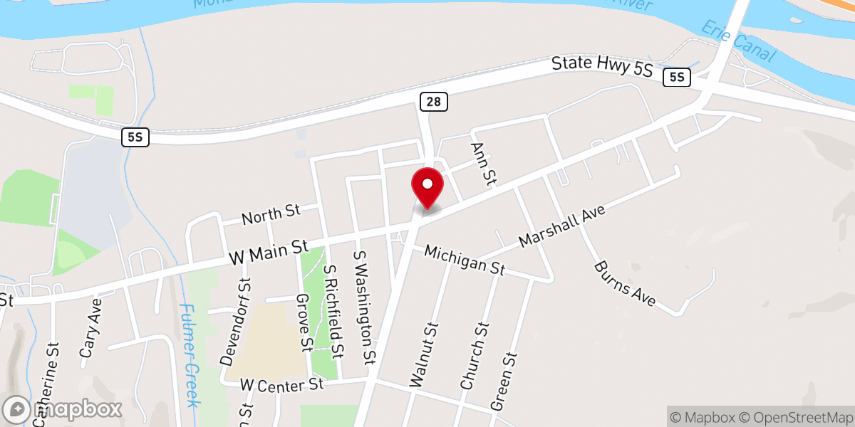 Map showing location of Grace Episcopal Church
