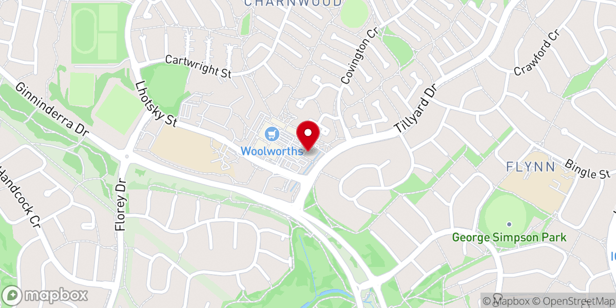 Map showing location of St Barnabas’ Anglican Church, Charnwood