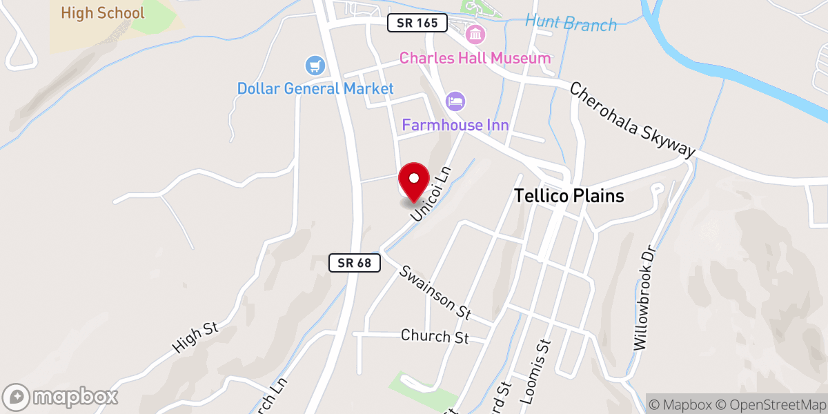Map showing location of Christian Fellowship U.S.A.