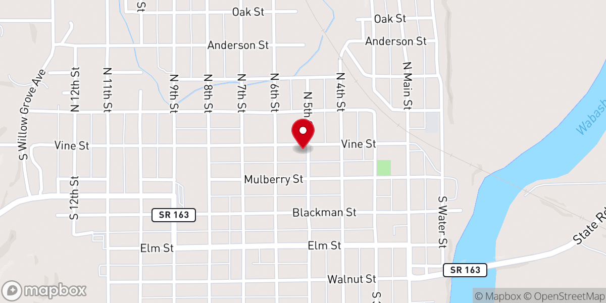 Map showing location of PVCYM Youth Center