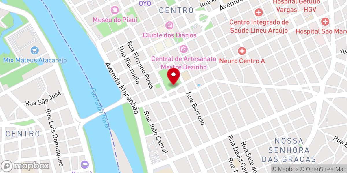 Map showing location of Catedral Metropolitana Nossa Senhora Das Dores
