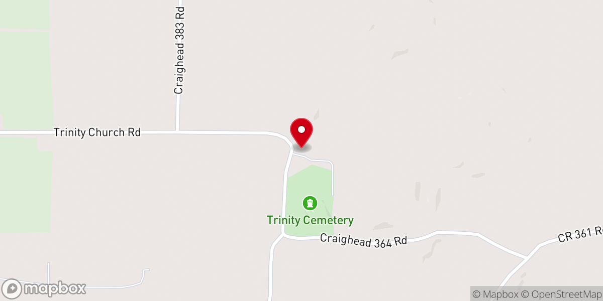 Map showing location of Trinity Methodist Church