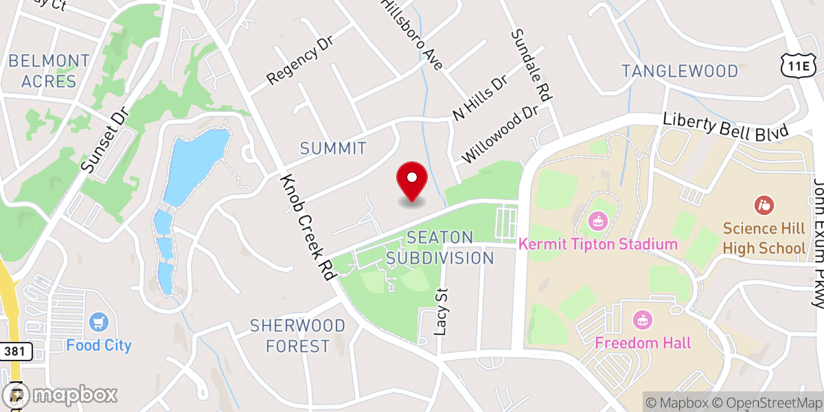 Map showing location of Faith Fellowship Church