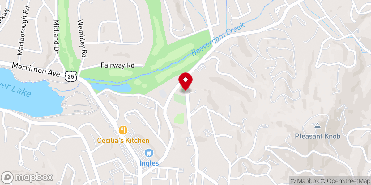 Map showing location of Asbury Memorial Church