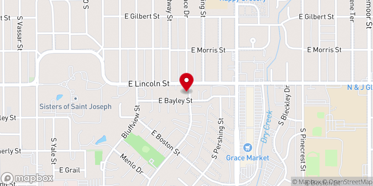 Map showing location of First Church of Religious Science
