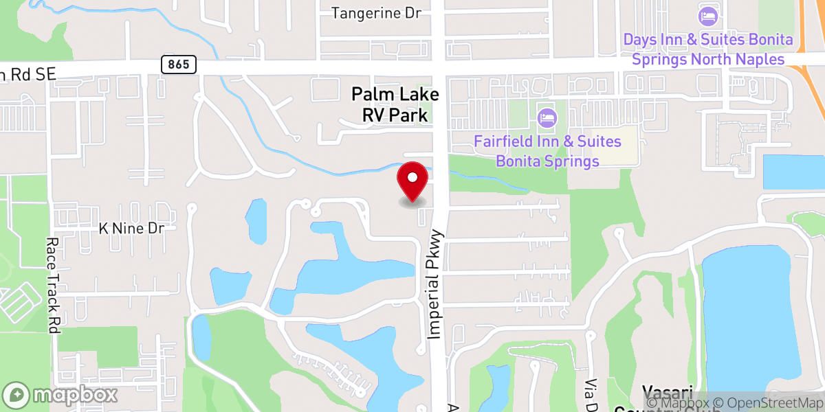 Map showing location of Unity Church of Bonita Springs