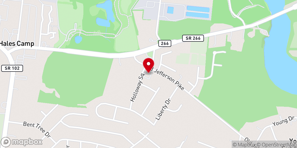 Map showing location of Old Jefferson Church of Christ