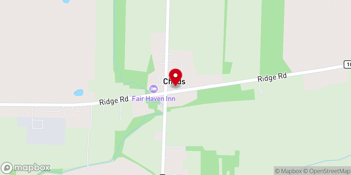 Map showing location of Cobblestone Museum