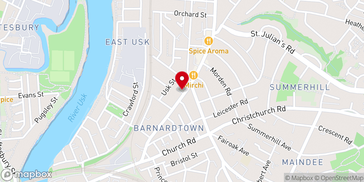 Map showing location of Newport Christadelphian Hall