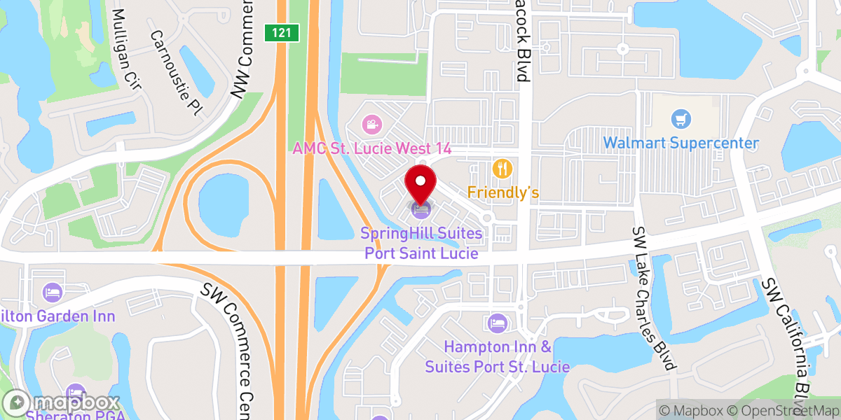 Map showing location of Soild Rock Church of Port Saint Lucie