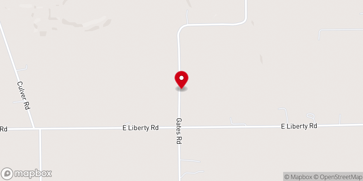 Map showing location of Hilltop Manor Inn