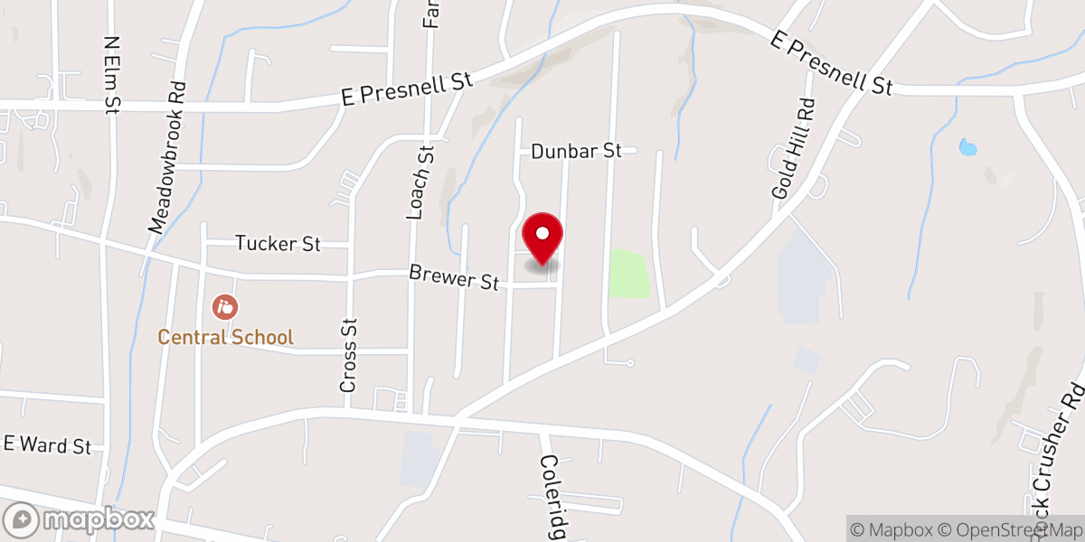Map showing location of Wesley Chapel AME Zion Church