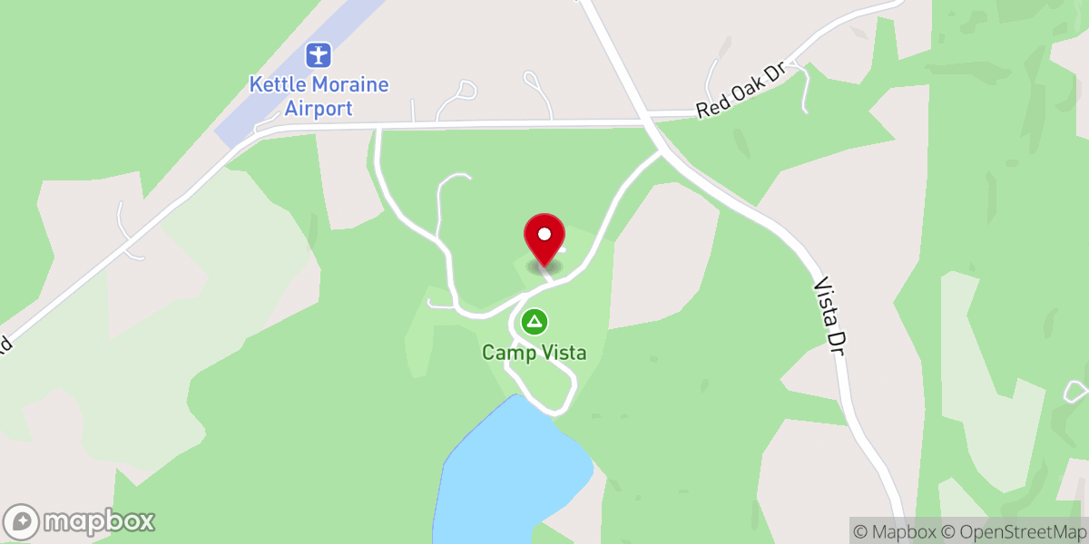 Map showing location of Camp Vista