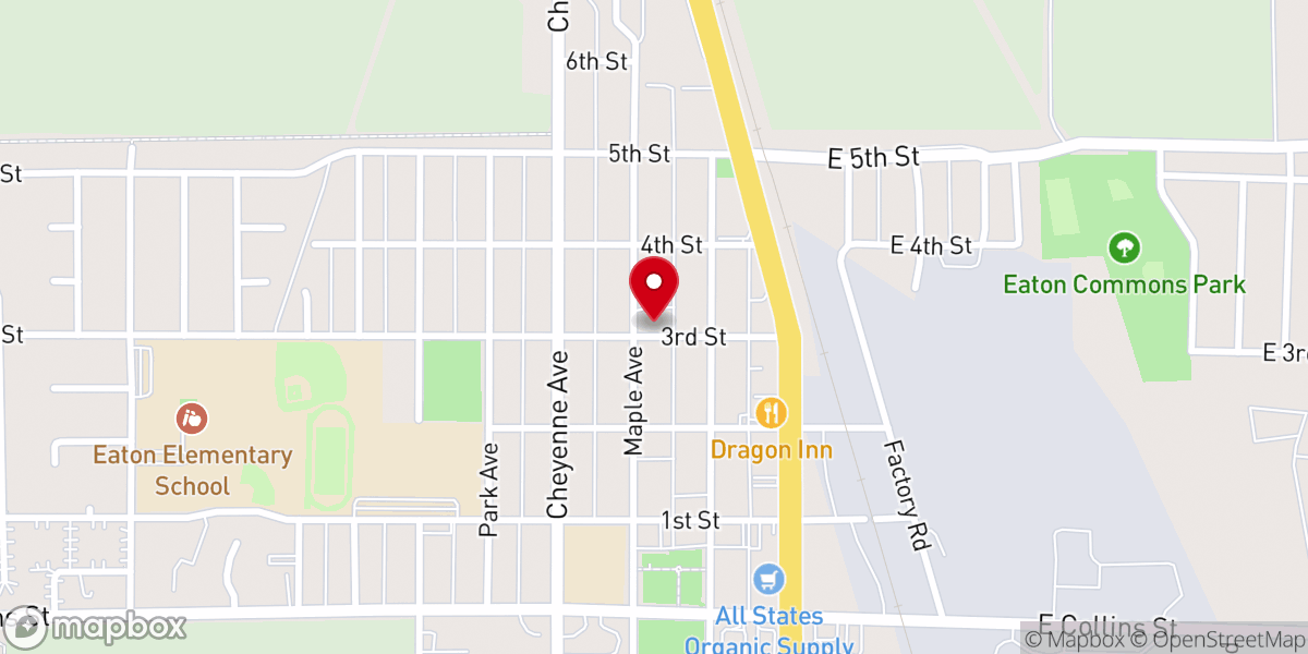 Map showing location of Alger Memorial United Methodist Church