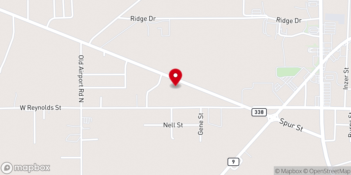 Map showing location of Grace Baptist Church