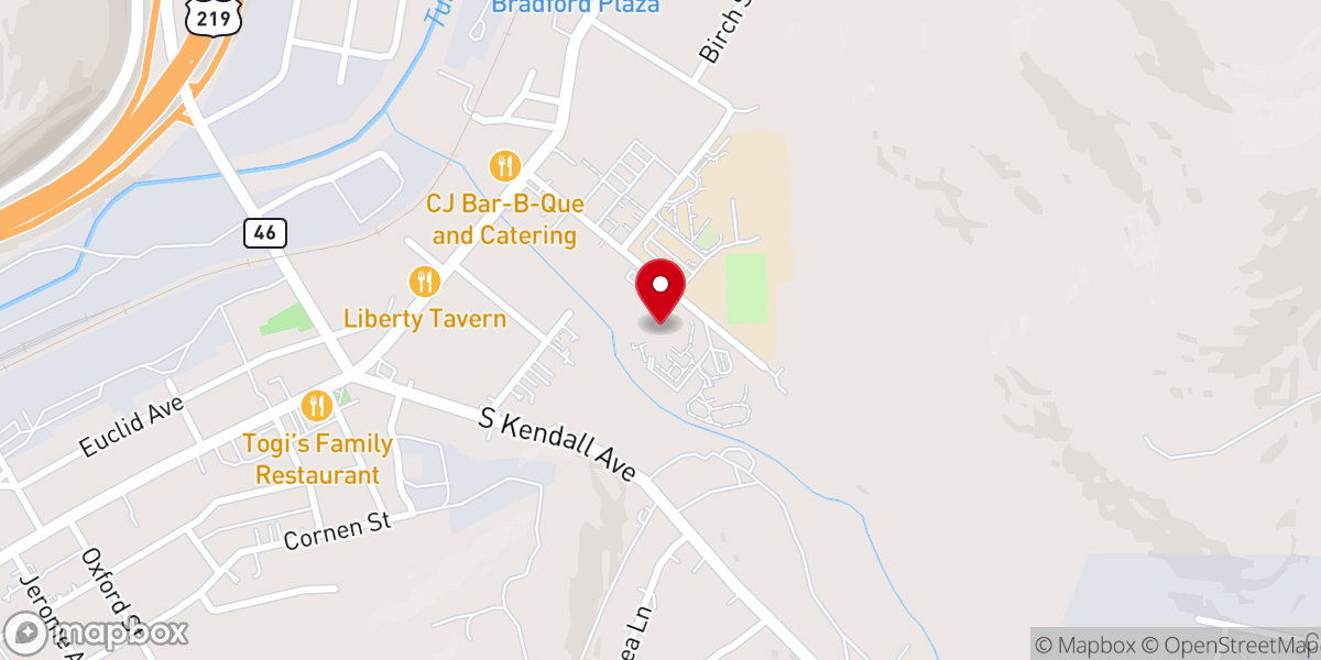 Map showing location of Bradford Ecumenical Home
