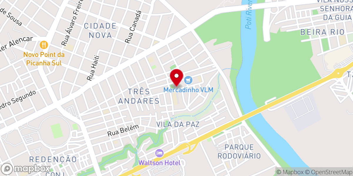 Map showing location of Via Sacra - Santuário Nossa Senhora da Paz
