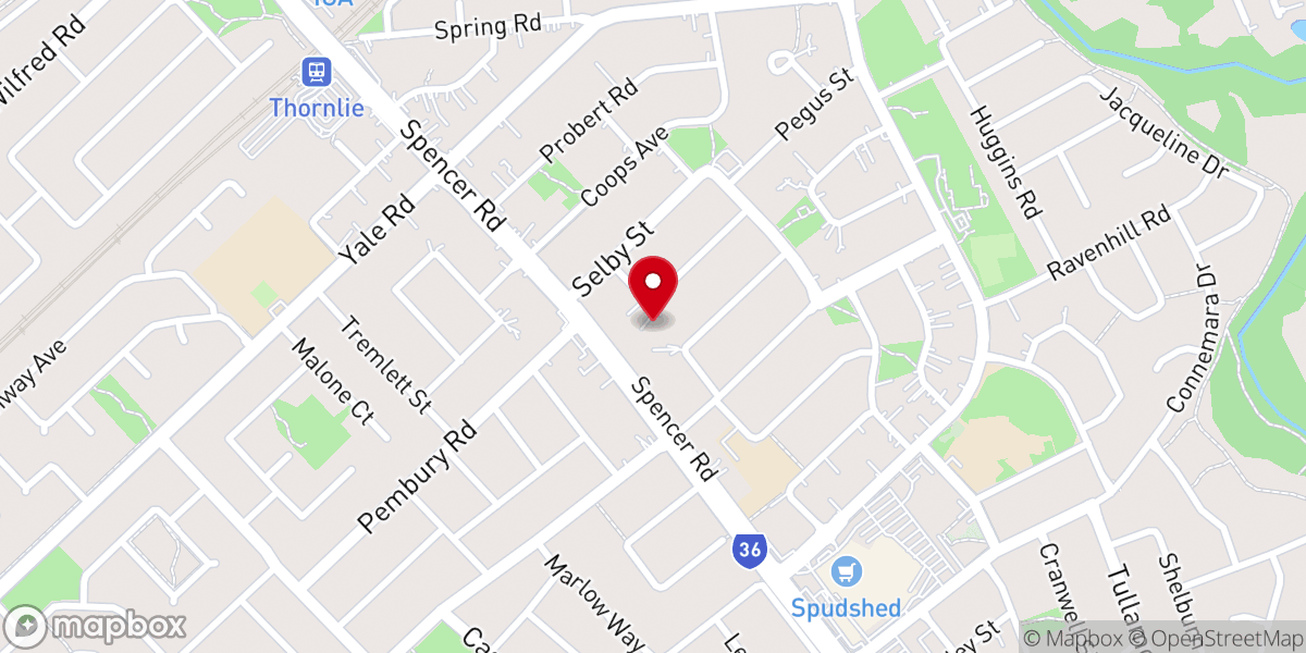 Map showing location of Thornlie Community Church