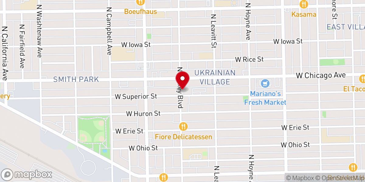 Map showing location of Saints Volodymyr & Olha Ukrainian Catholic Church
