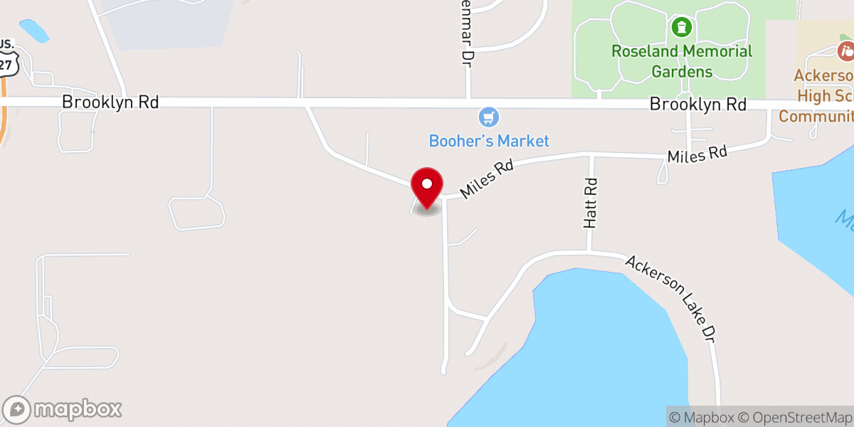 Map showing location of Unity Church