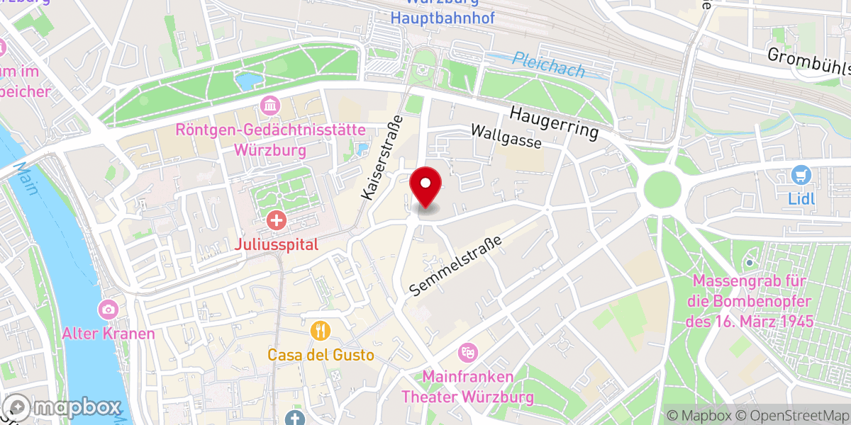 Map showing location of Stift Haug