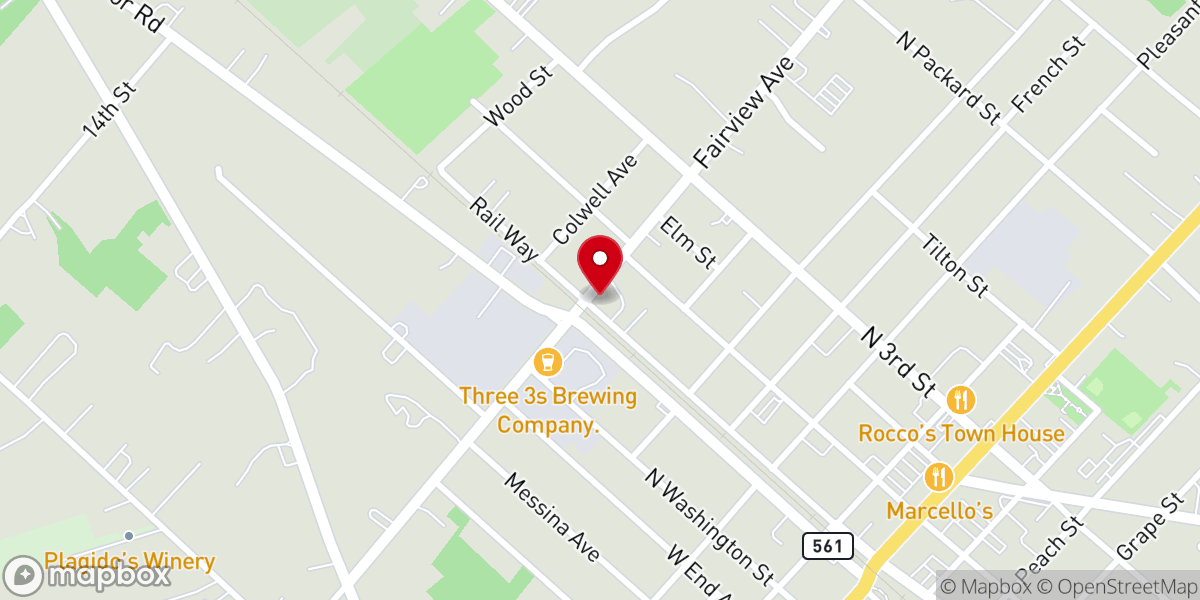 Map showing location of Ricca's Brick Oven & Bar