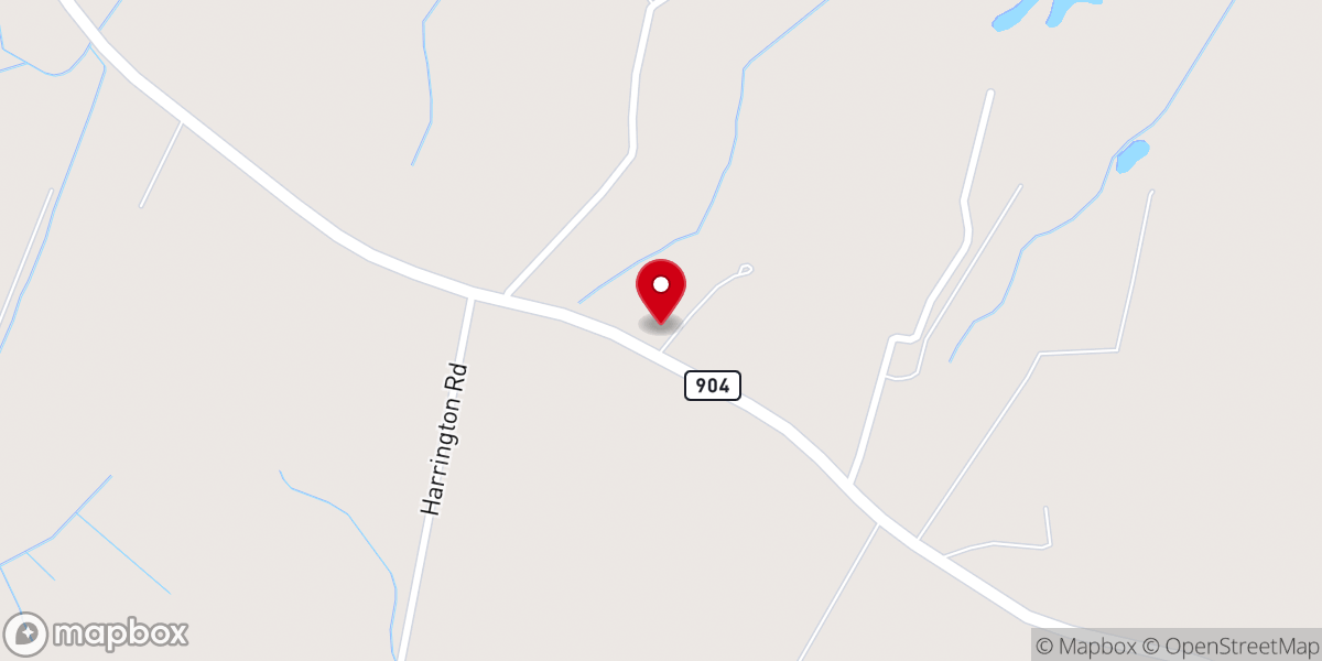 Map showing location of Oakdale Church of God