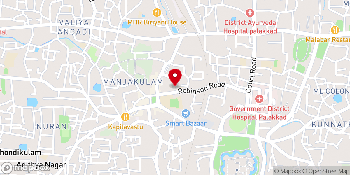 Map showing location of Robinson Memorial CSI Church