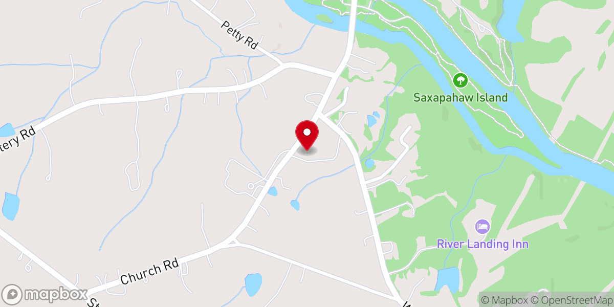 Map showing location of Moore's Chapel Baptist Church