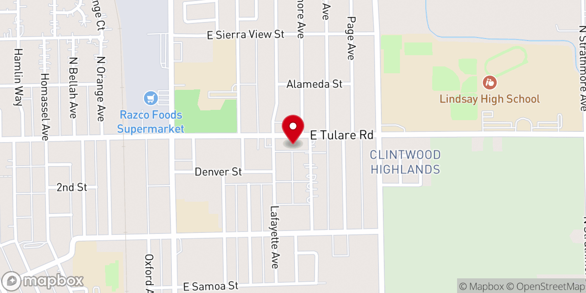 Map showing location of Immanuel Baptist Church