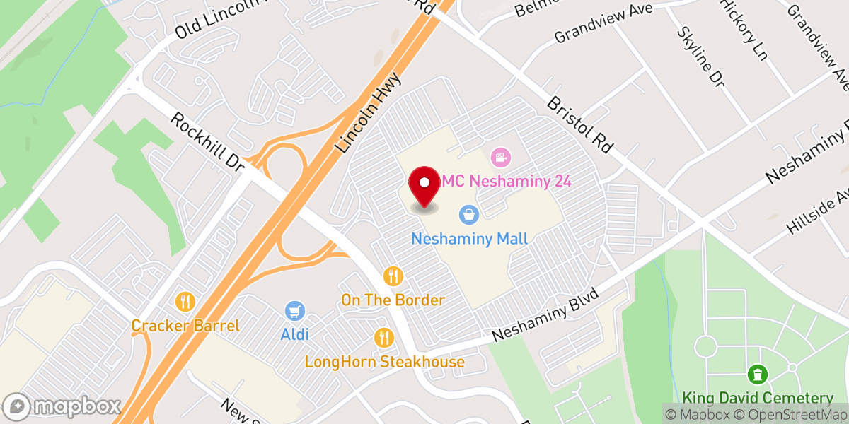 Map showing location of Philly Pop Up Weddings