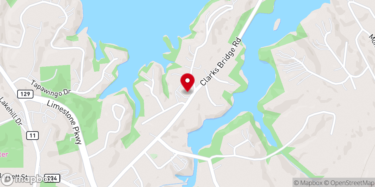 Map showing location of Victory Baptist Church