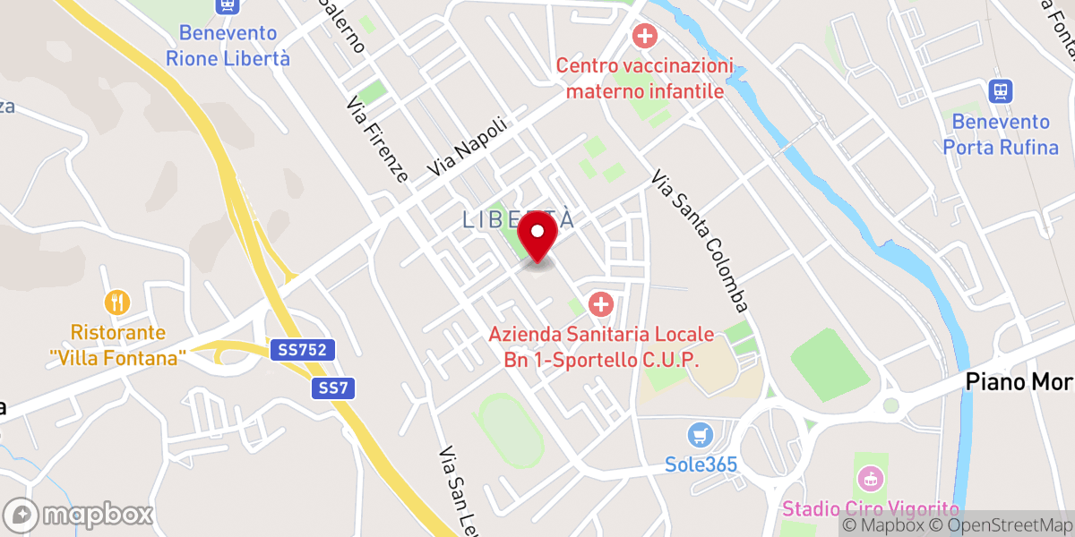 Map showing location of Chiesa Parrocchiale della SS. Addolorata