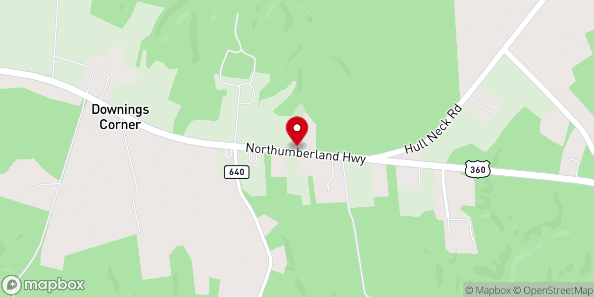 Map showing location of New Friendship Baptist Church