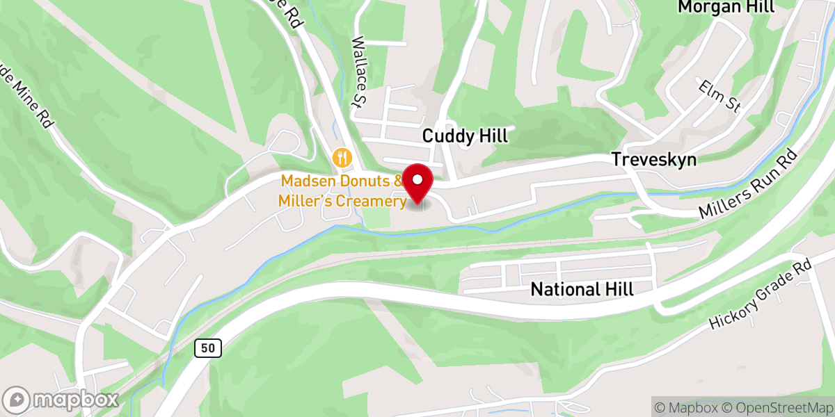 Map showing location of Tov Church
