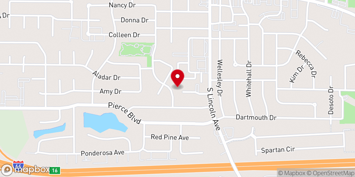 Map showing location of Zion Temple Baptist Church