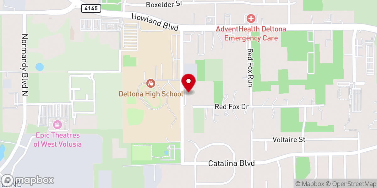 Map showing location of Fourtowns Community Church