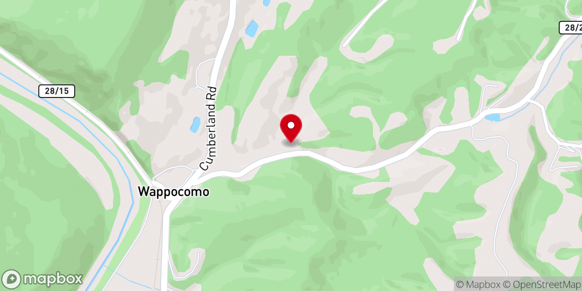 Map showing location of Community Bible Assembly of God