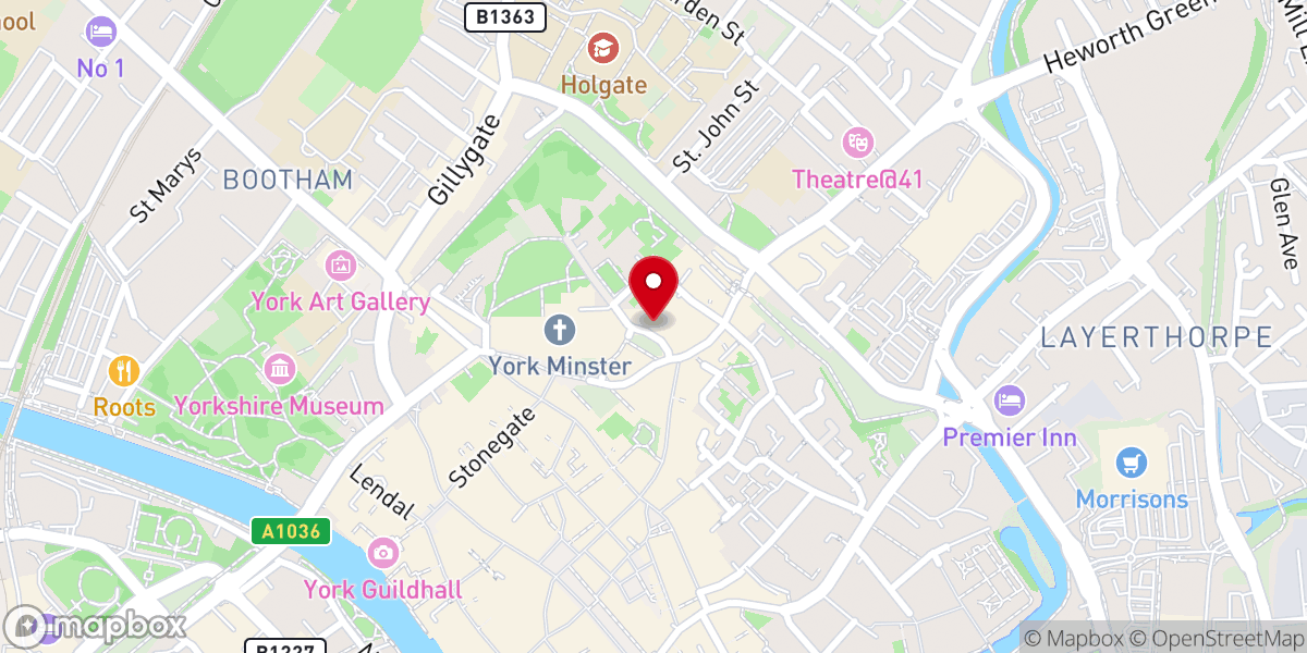 Map showing location of St William's College