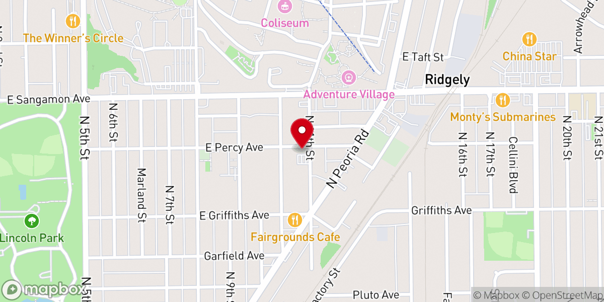 Map showing location of Broken Chains Church