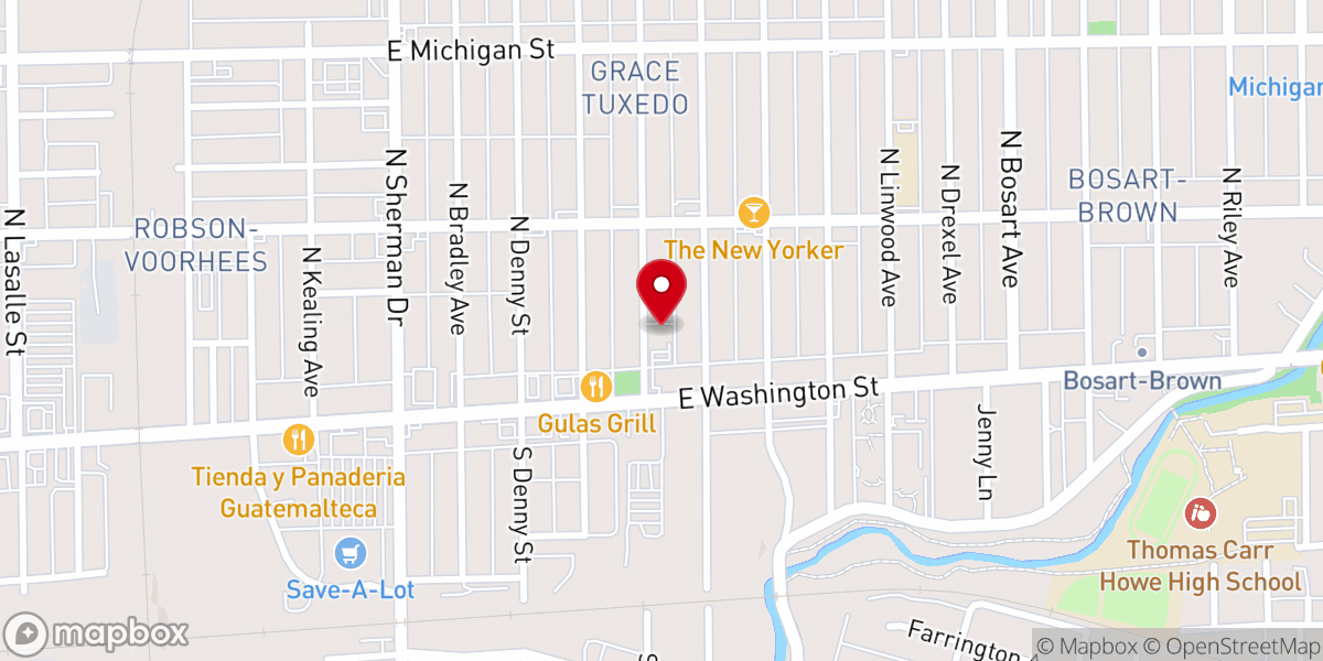 Map showing location of Tuxedo Park Baptist Church