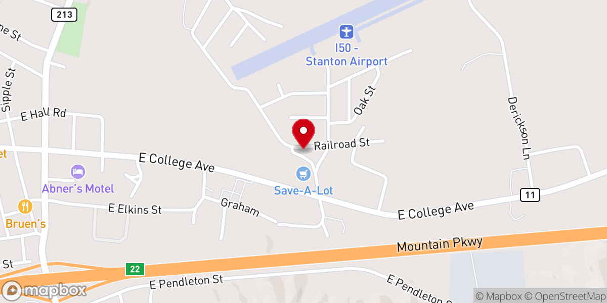Map showing location of Stanton Bible Methodist Mission