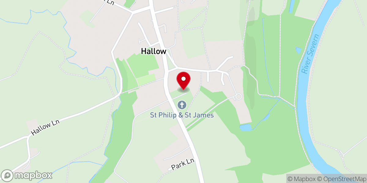 Map showing location of St Philip & St James Church