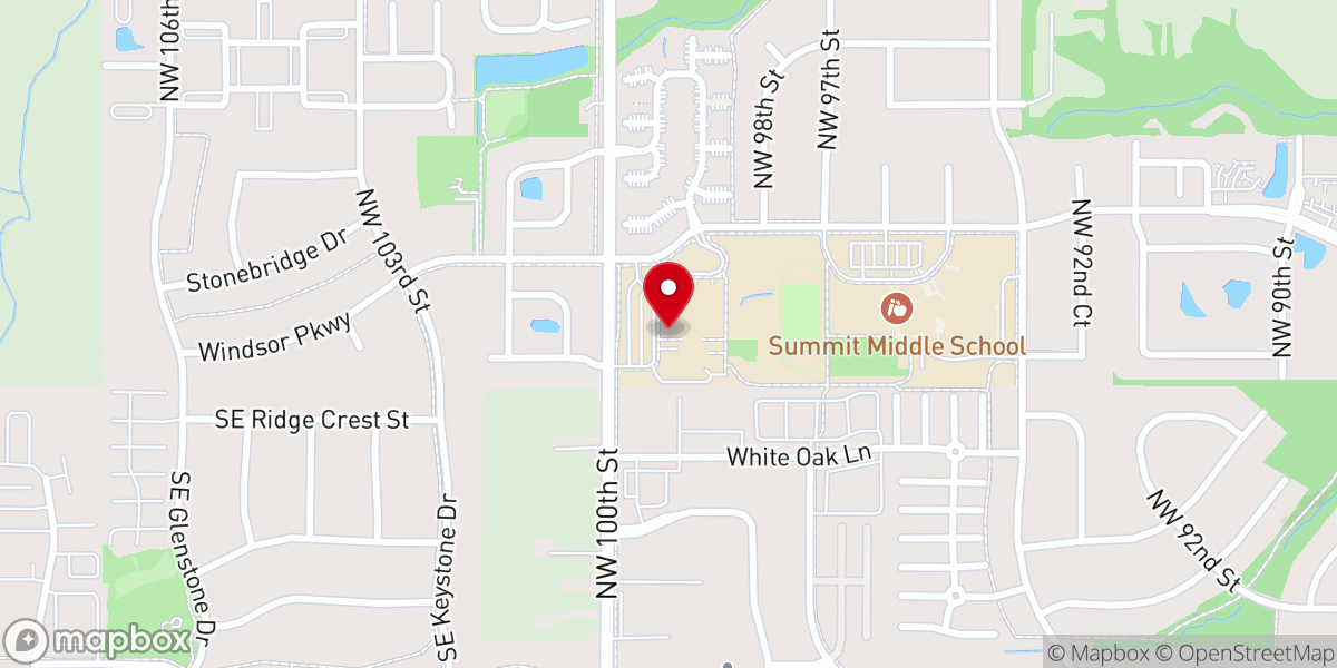 Map showing location of Walnut Creek Community Church - Johnston