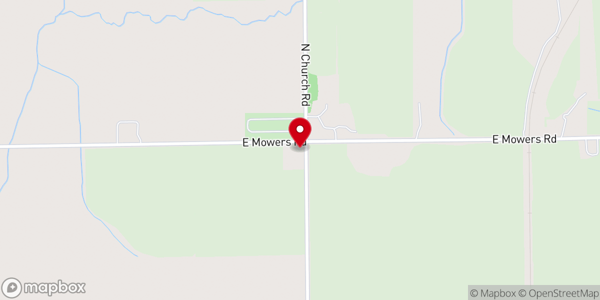 Map showing location of Elim Reformed Church