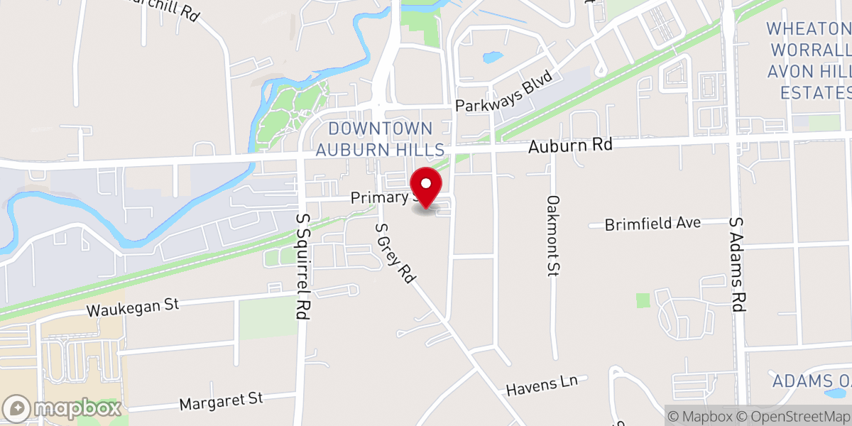 Map showing location of LifeChurch Auburn Hills