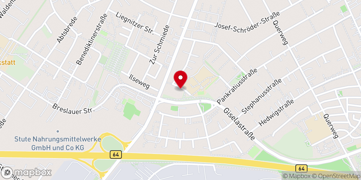 Map showing location of Alt-Katholischer Gottesdienst Paderborn