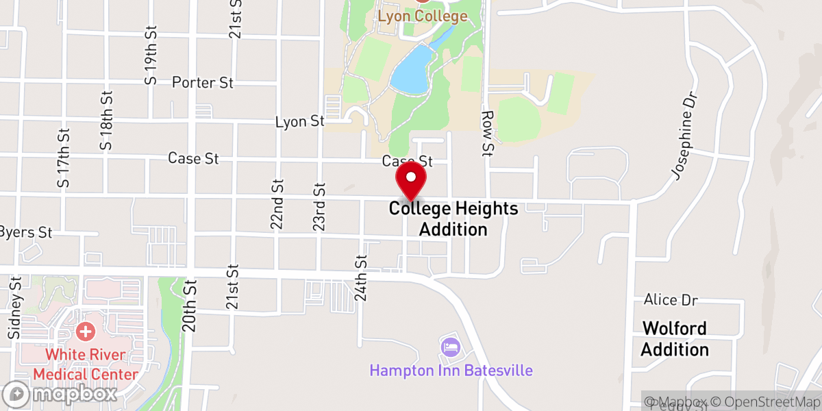 Map showing location of Grace Baptist Church
