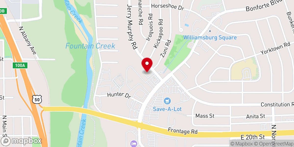 Map showing location of Steel City Fellowship