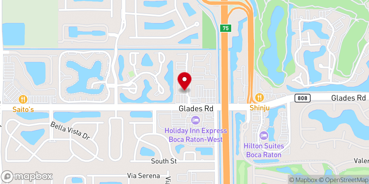 Map showing location of IGLESIA MCI BOCA RATON